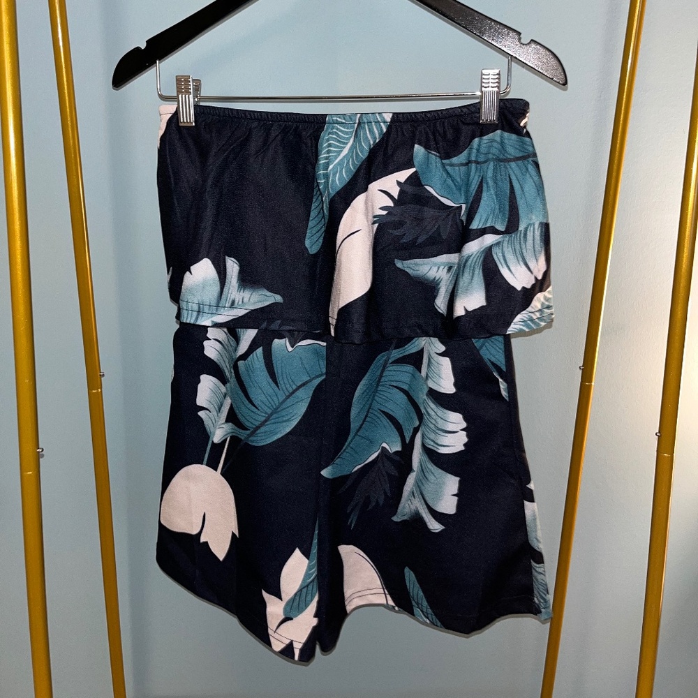 Tropical Print Romper in Size Medium
